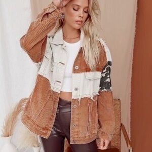 12th Tribe Corduroy Camo Patchwork Jacket